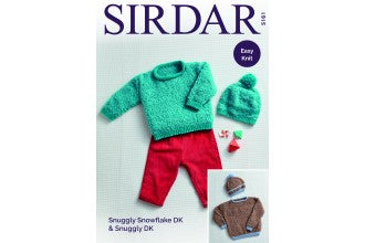 Sirdar 5261 Sweater and Hat in Snuggly Snowflake and Snuggly DK (downloadable PDF)