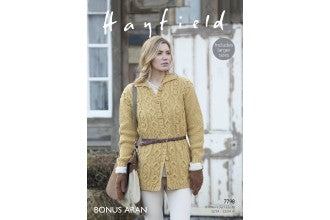 Sirdar 7798 Women’s Coat in Hayfield Aran (downloadable PDF)